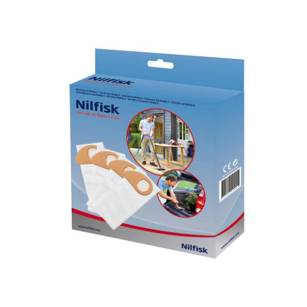 Buy Nilfisk Buddy II Dust Bag | 4 Pack in Spare Parts by Nilfisk | Perfectsolutionsltd.ie