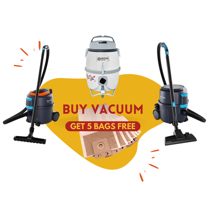 VP300, VP400 and GM80 vacuum cleaners with free bags
